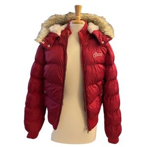 Guess bubble jacket with removable hood
